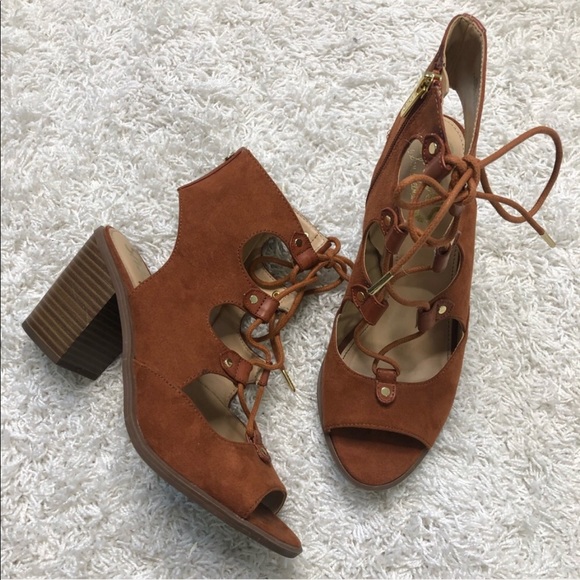 Sam Edelman Shoes - Sam Edelman Lace Up Suede Block Heels